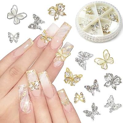 3d Butterfly Nail Charms Nails Butterflies Rhinestones Big Nail