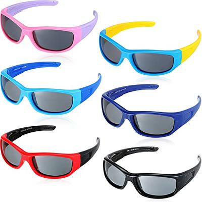 Konohan 6 Pack Kids Sunglasses Polarized Flexible Rubber Glasses