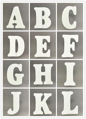White Wood Letters 3 Inch, Wood Letters A-Z for DIY, Party