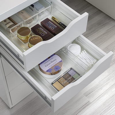 Seville Classics 5-Piece Storage Drawer Organizer Boxes, Natural