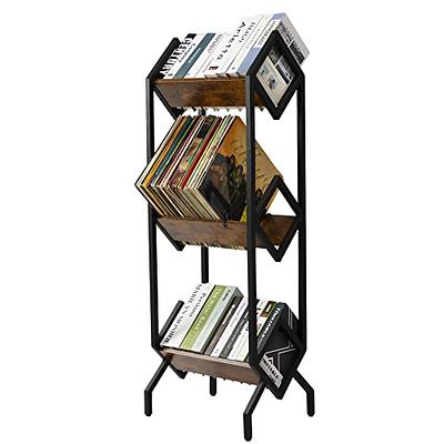 ERFEI Vinyl Record Storage Rack 3 Tier Vinyl Holder Multipurpose