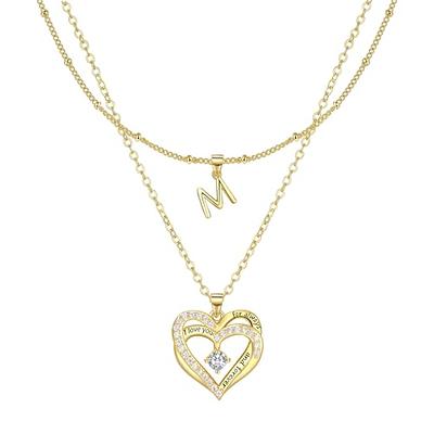  Picuzzy Gold Initial Necklaces for Women, Dainty 14k