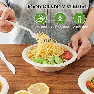 ECOLipak 150 Pack Paper Bowls Disposable 12 oz Compostable