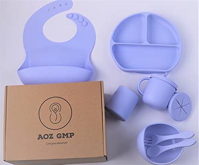 Olababy 3 Piece Parent Led and Baby Led Weaning First Feeding Set, Includes  Training Spoon, Feeding Spoon and Steambowl