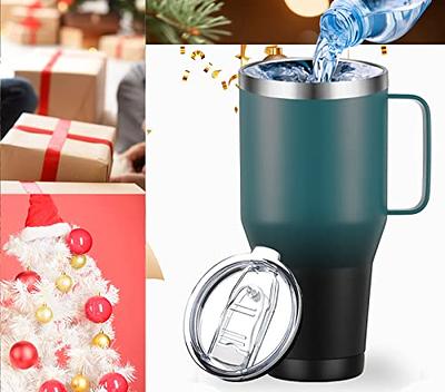 40oz Stainless Steel Thermos Cups With Handle Vacuum Coffee Tumbler Cup  Portable Double Layer Car Coffee Mug Travel Water Mug