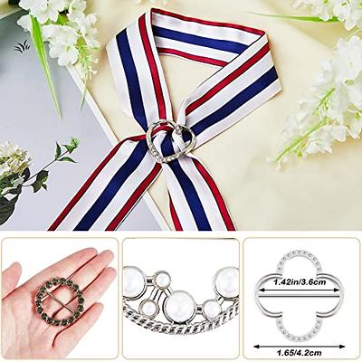  5PCS Silk Scarf Ring Clip T-shirt Tie Clips for Women