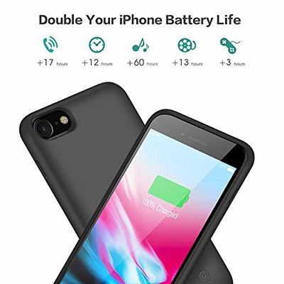 Battery case for iPhone 8/7, [6000mah] Upgraded Charging Case Protective  Portable Charger Case Rechargeable Extended Battery Pack for Apple iPhone