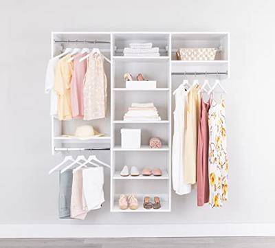 Closet Shelves Tower - Modular Closet System With Drawers (4) - Corner  Closet System - Closet Organizers And Storage Shelves (White, 25.5 inches  Wide)