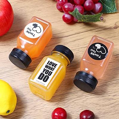 4 OZ Plastic Juice Bottles, Reusable Bulk Beverage Containers, Comes Black  lid, for Juice, Milk and Other Beverages, 10 Pcs.