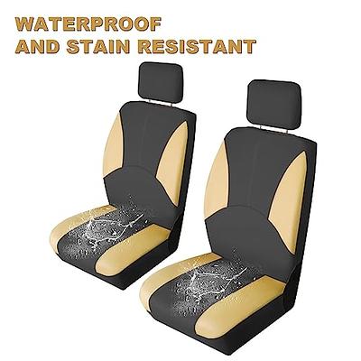 Motor Trend AquaShield Car Seat Covers for Front Seats, Beige