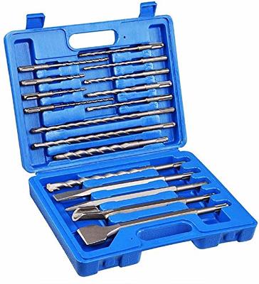 Mesee 6 Pcs SDS Plus Hammer Drill Bit Set Carbide Tipped SDS-Plus