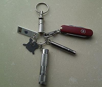 KINGFOREST 5PCS Metal Carabiner Keychain Key Clip Key Ring Key Chain Ring  Holder Organizer for Car Key Finder