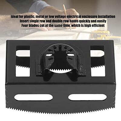 Rectangle Slot Cutter HSS Oscillating Saw Blade Safe Electric Box Slot  Cutting Blades Drywall Electrical Box Cutter for Drawer Door Spherical  Tips, Slatted Wall Panels, Plastic Products - Yahoo Shopping