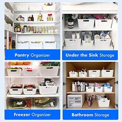 Pantry Organization and Storage Baskets, Pantry Organizer Bins White Pantry  Stor