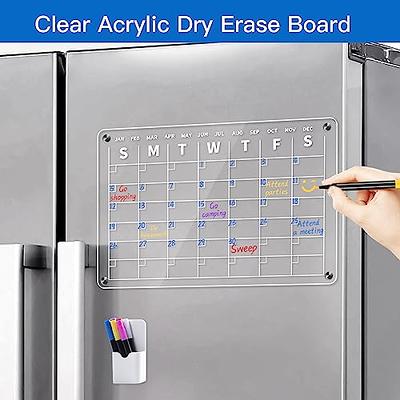  Magnetic Planning Board for Fridge, Acrylic Dry Erase