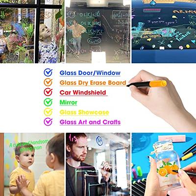 OORAII Liquid Chalk Markers for Acrylic Calendar Planning Board Clear Glass  Dry Erase Board Whiteboard Window Mirror, 14 Pack, 12 Vibrant Colors, 1mm  Fine Points, Easy Wet Erase - Yahoo Shopping