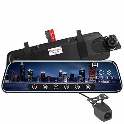 Diydeg 12 Mirror Dash Cam Backup Camera, FHD 1080P IPS Touch Screen WiFi  Front and Rear View Mirror Camera, Bluetooth 3 Channel Rearview Mirror  Video Recorder, GPS, Voice Control, Parking - Yahoo Shopping