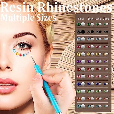 4900PCS Face Gems and Pearls with Glue Face Jewels for Makeup Rhinestones Eye  Gems Flatback Rhinestone Pearl with Dotting Tools Pencil Tweezer for Nail /  Hair / Body / Eyes / Face Rhinestones & Pearls