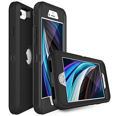 I-HONVA for iPhone SE 2022/2020 Case Built-in Screen Protector Shockproof  Dust/Drop Proof 3 in 1 Full Body Rugged Heavy Duty Durable Cover for Apple