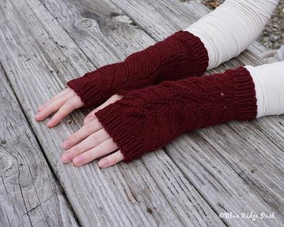 Cashmere Blended Arm Warmer Winter Fingerless Gloves Knit Mitten Gloves  Wrist Warmer with Thumb Hole for Women