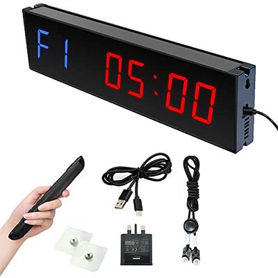 Aluminum Alloy LED Interval Timer, Count Down/Up Clock, Stopwatch, Crossfit  Timer for Home, Gym Fitness, 4 Inch