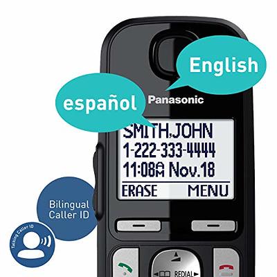 Panasonic Cordless Phone System with Answering Machine, One-Touch Call  Block, Enhanced Noise Reduction, Talking Caller ID and Intercom Voice  Paging 