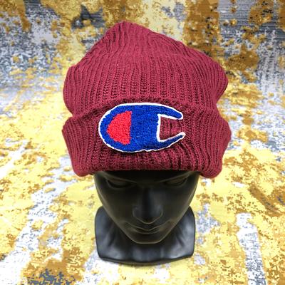 Vintage Champion Big Logo Beanie Knitted Crochet Hats Knit Unisex