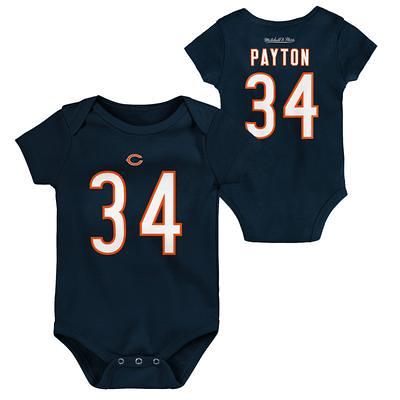 Men's Chicago Bears Walter Payton Mitchell & Ness Navy/Orange Big & Tall  Split Legacy Retired Player Replica Jersey