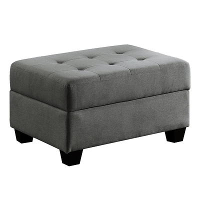 FLEXSTEEL Flex Pebble Dark Gray Live Smart Polyester Performance Fabric  Square 31 in. Storage Ottoman 9022092S31302 - The Home Depot