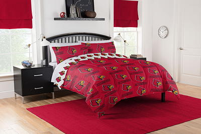 Louisville Cardinals Heathered Stripe 3-Piece Full/Queen Bed Set