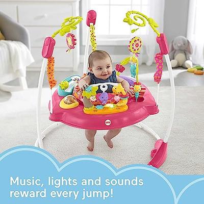 Fisher-Price Baby Bouncer Rainforest Jumperoo Activity Center with Music  Lights Sounds and Developmental Toys