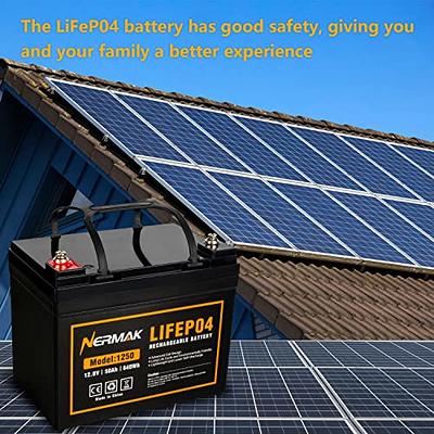  Power Queen 12V 100Ah LiFePO4 Battery, 1280Wh Lithium Battery  with 100A BMS, Up to 15000 Rechargeable Cycles, Support in Series/Parallel,  Perfect for RV Camping, Trolling Motor, Solar Power Storage : Automotive