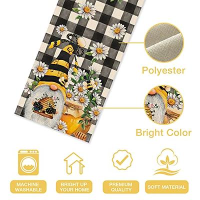 Seliem Spring Bee Gnome Table Runner, Honey Black White Buffalo Plaid Check  Home Kitchen Dining Decor, Summer Seasonal Farmhouse Daisy Decorations  Indoor Outdoor Anniversary Party Supply 13 x 72 Inch - Yahoo Shopping