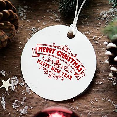 Merry Christmas Clear Stamps for Card Making, Holiday Greetings Words Clear  Rubber Stamps with Sentiment for Christmas Crafts Scrapbooking Album Paper