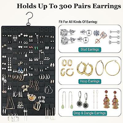 Set of 4 Stackable Jewelry Trays Organizer, Velvet Earring