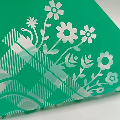 Silk Screen Stencils Flowers, Diy Reusable Self-adhesive Flowers Pattern  Mesh Stencils For T-shirt, Pillow Case, Tote Bag Christmas Halloween Decor