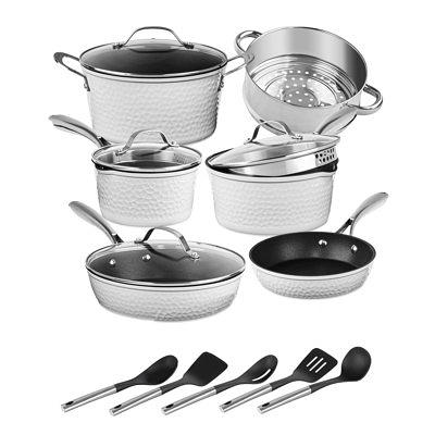 Granitestone Stackmaster Nonstick Pots and Pans Set, 10 Piece Complete  Cookware Set, Stackable Design with Ultra Nonstick Mineral & Diamond  Coating, Dishwasher & Oven Safe 