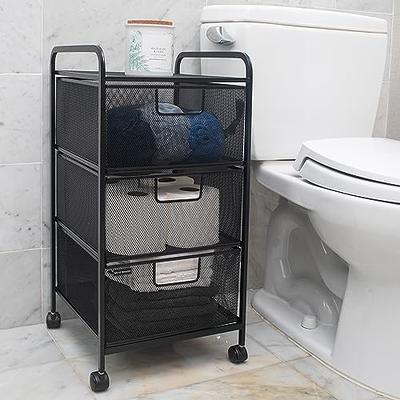 Mind Reader Rolling Storage Cart with 3 Drawers