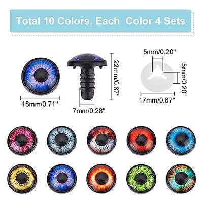 Black Safety Eyes 18mm Eyes Flat Eyes 3 Pairs Kawaii Style Eyes