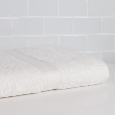 Mainstays Solid Bath Towel, White 