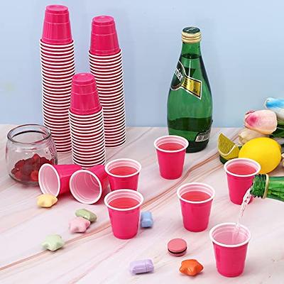 [Case Of] 2 oz. Mini Plastic Shot Glasses - Red Disposable Jello Shot Cups