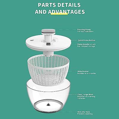  Salad Spinner Large 6.3 Qt, Manual Lettuce Spinner for