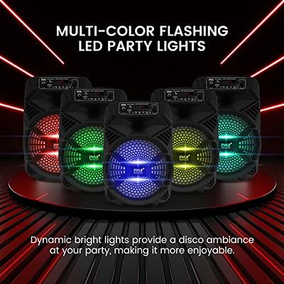 Portable Bluetooth PA Speaker System - 1000W Outdoor Bluetooth Speaker  Portable PA System w/Microphone in, Party Lights, USB SD Card Reader, FM  Radio