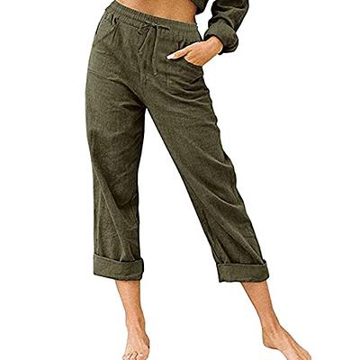 Womens Fleece Cargo Sweatpants Casual Baggy Wide Leg Jogger Pants Athletic  Open Bottom with Pockets