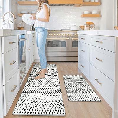  WISELIFE Kitchen Mat, Cushioned Anti-Fatigue 17.3x 59  Waterproof Non-Slip Heavy Duty Ergonomic Comfort Rugs for Floor Home,  Office, Sink, Laundry, Grey: Home & Kitchen