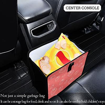 traVsh Trash Bags Small for Car Kitchen Yard Disposable Reusable Hanging Trash Can Car Backseat Portable Trash Bag 2 Gallon (Pack of 4)