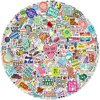 100pcs Inspirational Stickers for Water Bottles, Awards Incentive Stickers for Students Teachers, Affirmation Motivational Stickers for Adults