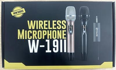  TONOR Wireless Microphone,Metal Dual Professional UHF Cordless  Dynamic Mic Handheld Microphone System for Home Karaoke, Meeting, Party,  Church, DJ, Wedding, Home KTV Set, 200ft(TW-820) : Musical Instruments