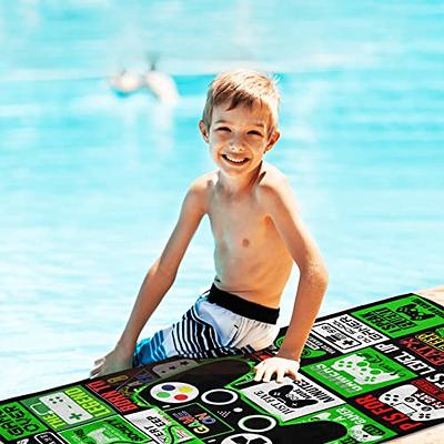 WERNNSAI Game Kids Beach Towel - 30” x 60” Microfiber Game Sand Free Towels  for Boys Bath Pool Camping Travel Towel Quick Dry Ultra Absorbent Super