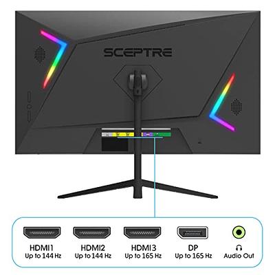 Sceptre Curved 24 Gaming Monitor 1080p up to 165Hz DisplayPort HDMI 99%  sRGB, AMD FreeSync Build-in Speakers Machine Black (C248B-FWT168) 